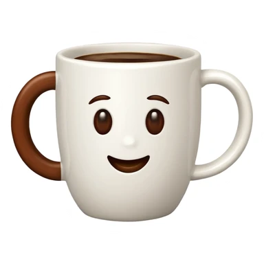 Coffee Mug with coffee bean synbol sticker