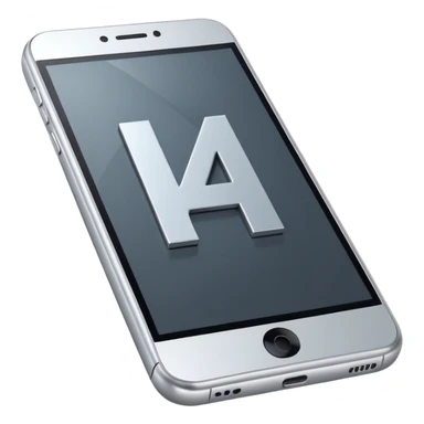 smartphone with AI and a hashtag symbol sticker