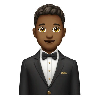 charming boy with elegant watch sticker