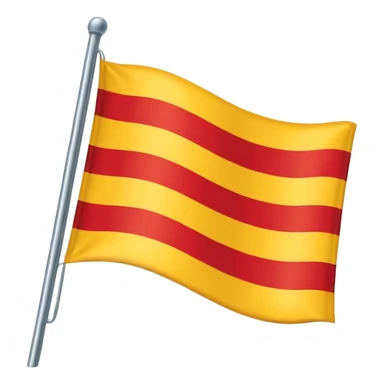 Yellow and red flag sticker