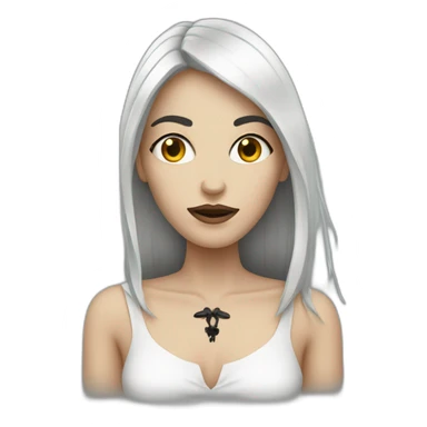 Femme avec tête de mort sticker