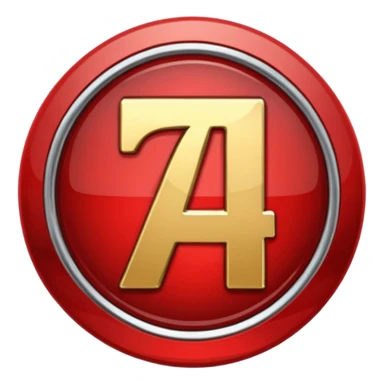 Make a round badge for a paid subscription out of gold with a red emerald and the number 4. sticker