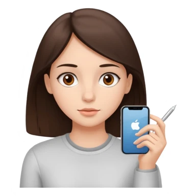 the daily routine of a brunette girl sticker