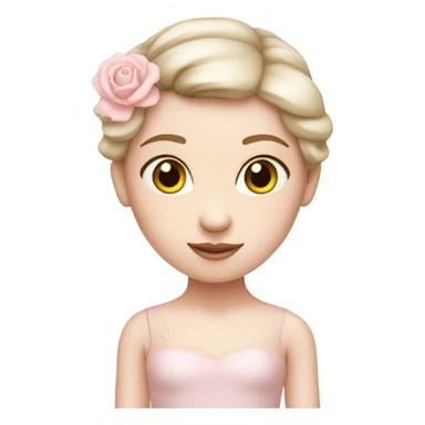 soft pink ballerina with fair skin  sticker