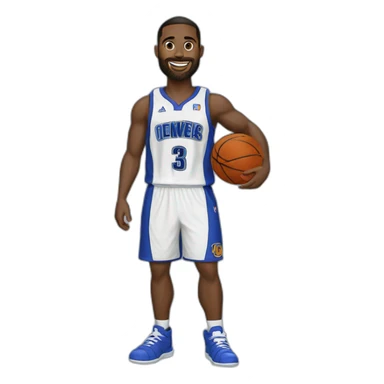 Jugador basket Almanseño camiseta azul sticker
