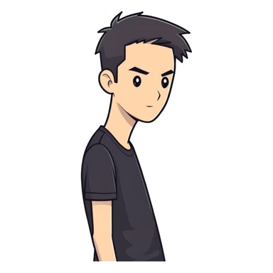 cool guy in black shirt sticker