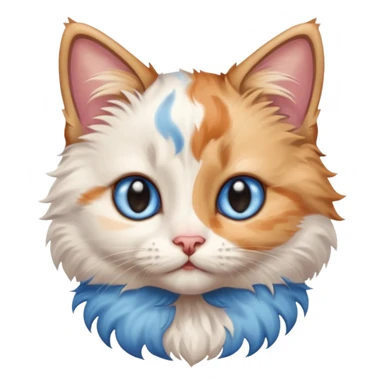 a cute blue eyed kitten sticker