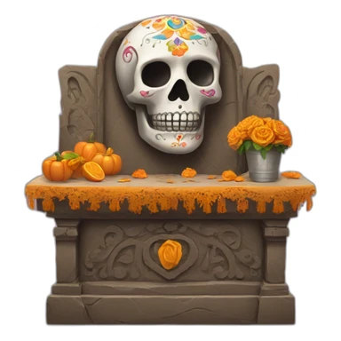 altar de muertos pan sticker
