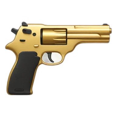 A gold gun  sticker