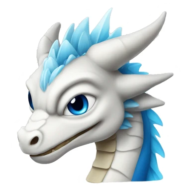 Whitest dragon with blue wings sticker