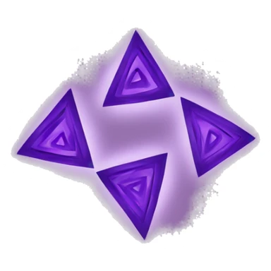 3 purple triangles inside each other in a spiral movement sticker