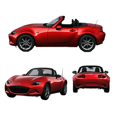 Mazda miata mx-5 2023 soul red sticker