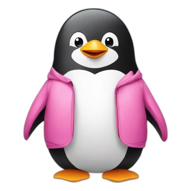 Pinguin who’s wearing a pink short sticker