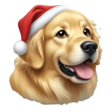 Golden retriever Christmas  sticker