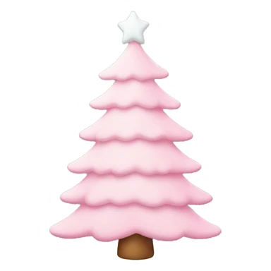 pastel pink christmas tree sticker