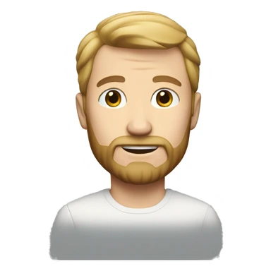 memoji white guy with french crop and little beard sticker