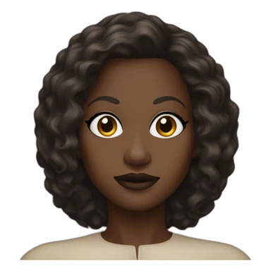 viola davis with a round face and long dark hair and hoop earrings sticker