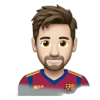 messi with a madrid shirt sticker