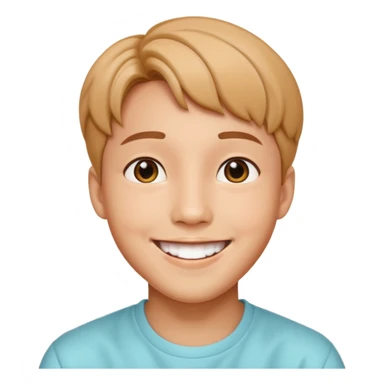 J-hope as a cheerful emoji with a bright smile sticker