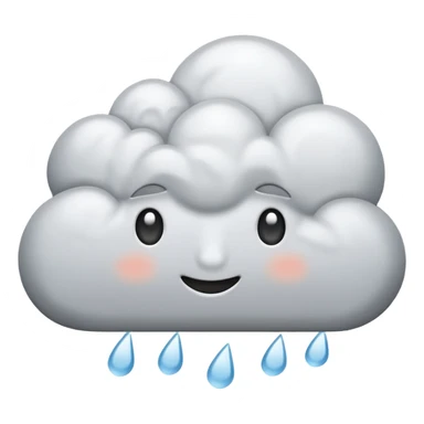 rainy white Cloud sticker