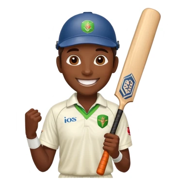 cricket player celebrating sticker