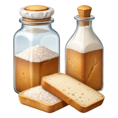  simple a bottle of salt and a loaf of bread sticker