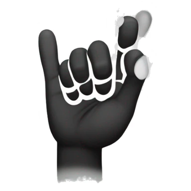 Black and white hand dapping up sticker