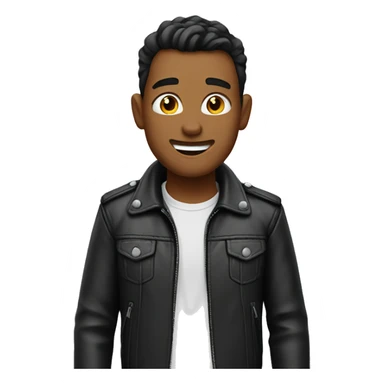 😆 wearing a leather jacket sticker