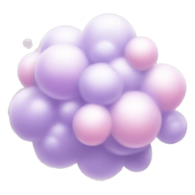 A cluster of fluffy, sparkling bubbles in pastel pink, white, or lavender. sticker