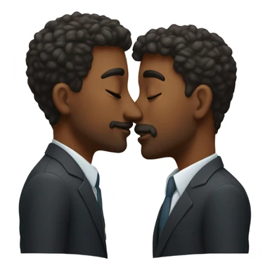 Guys kissing sticker