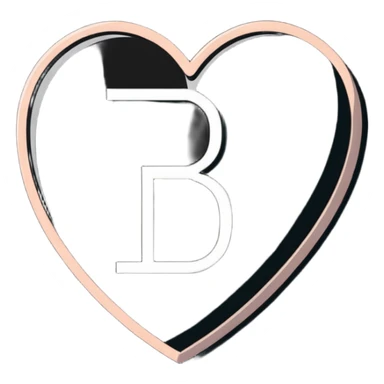 heart with the letter B inside sticker