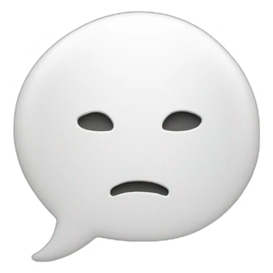 a white speech bubble without a face sticker