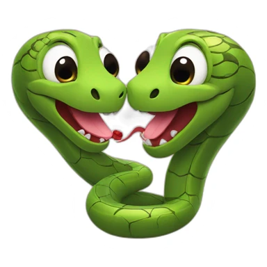 Snakes in love sticker