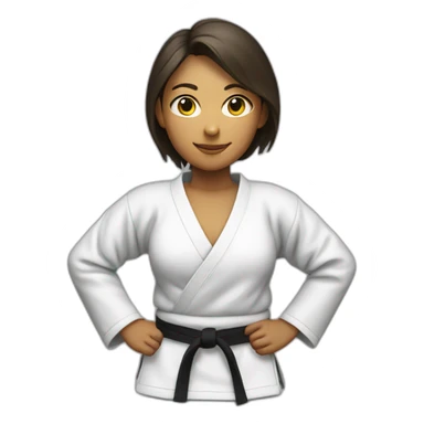 Woman with a pitcher wearing a Jiu-Jitsu Gi sticker