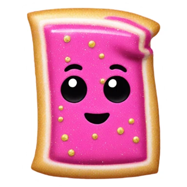Hot pink glittery pop tart  sticker