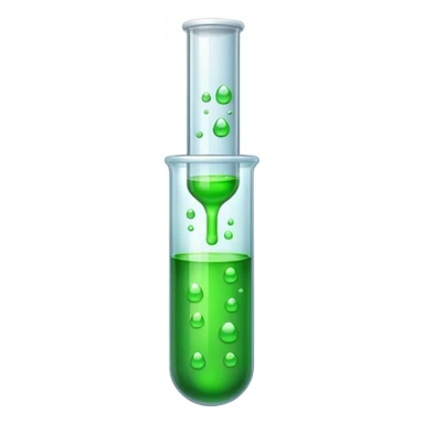 test tube with green liquid sticker