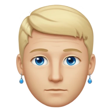 blond earringed with no beard man sticker