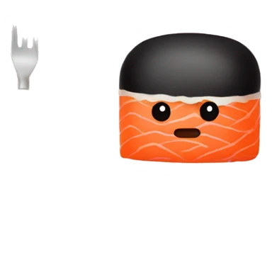 Sushi on a pink plate sticker