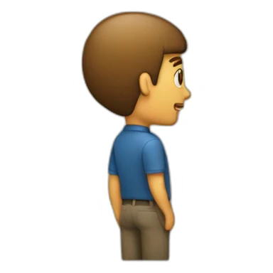 Homme qui regarde derrière un mur sticker