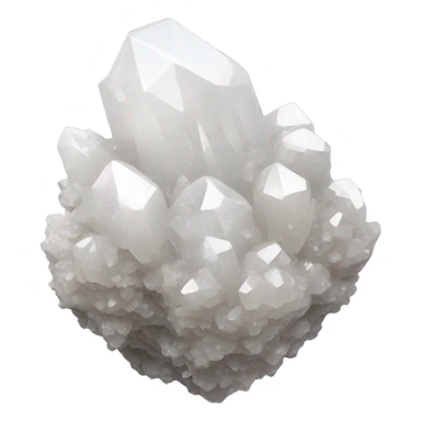 White quartz crystal cluster  sticker