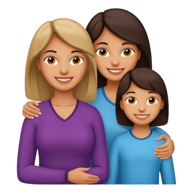 Latin mom with 3 kids. 2 girls and a boy sticker