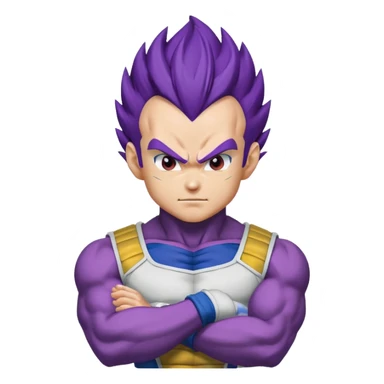 Vegeta ultra ego with purple hair sticker