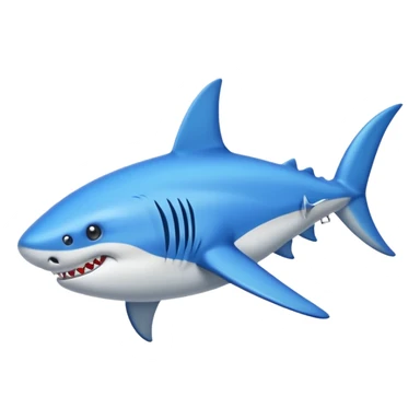 Tiburón con tenis Azules   sticker