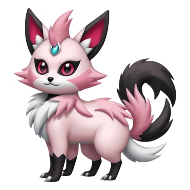 Absol-Zorua-Meloetta-Furret-Zangoose-fusion-animal-Fakémon-hybrid-creature  sticker