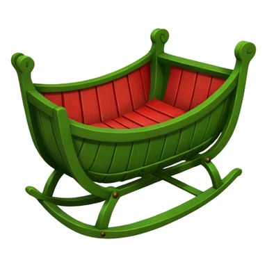 Cradles green and red color sticker