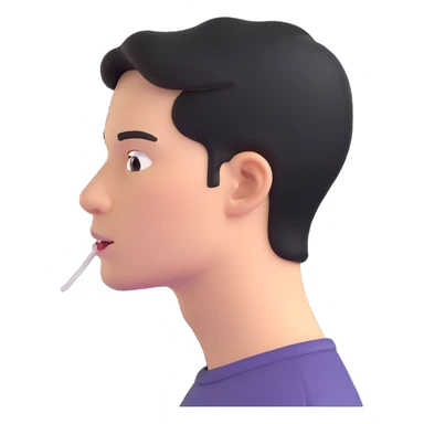 person mewing, side profile sticker
