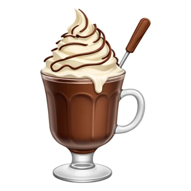 Ice Cacao with whipping cream  sticker