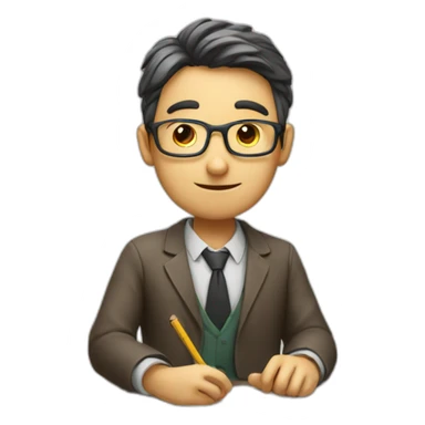 man doing maths sticker