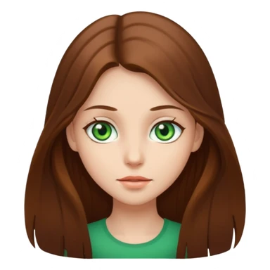 Chica delgada pelo castaño largo  sticker