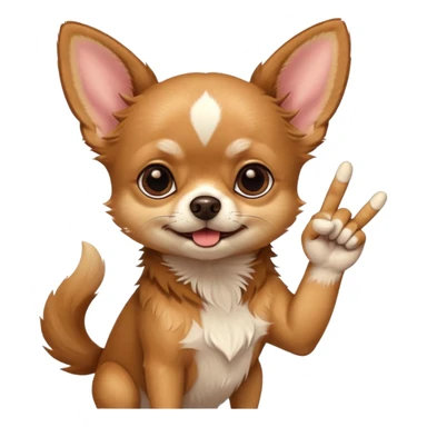 Chihuahua con dito medio  sticker